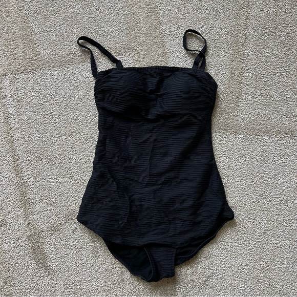 Gottex Swim Vintage 7s80s Gottex Black One Piece Swimsuit Usa 8